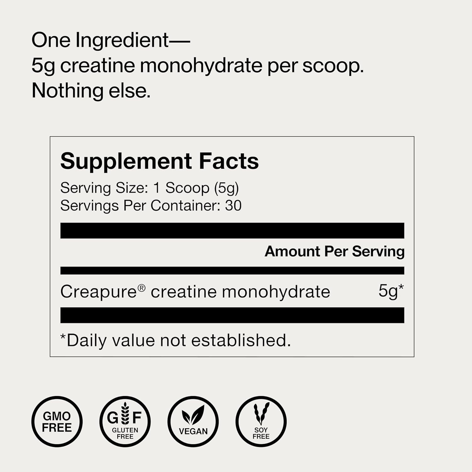 Creatine Monohydrate Powder – Creapure Creatine Powder – Supports Strength, Lean