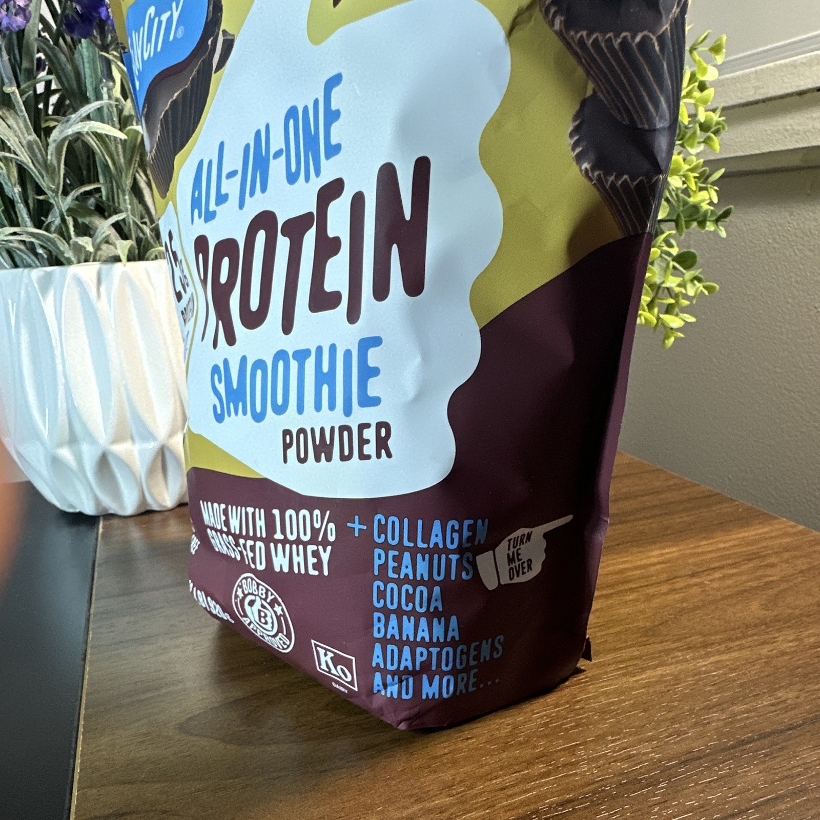 FlavCity All-in-One Protein Powder, Whey Collagen, Choc Peanut Butter Flavored