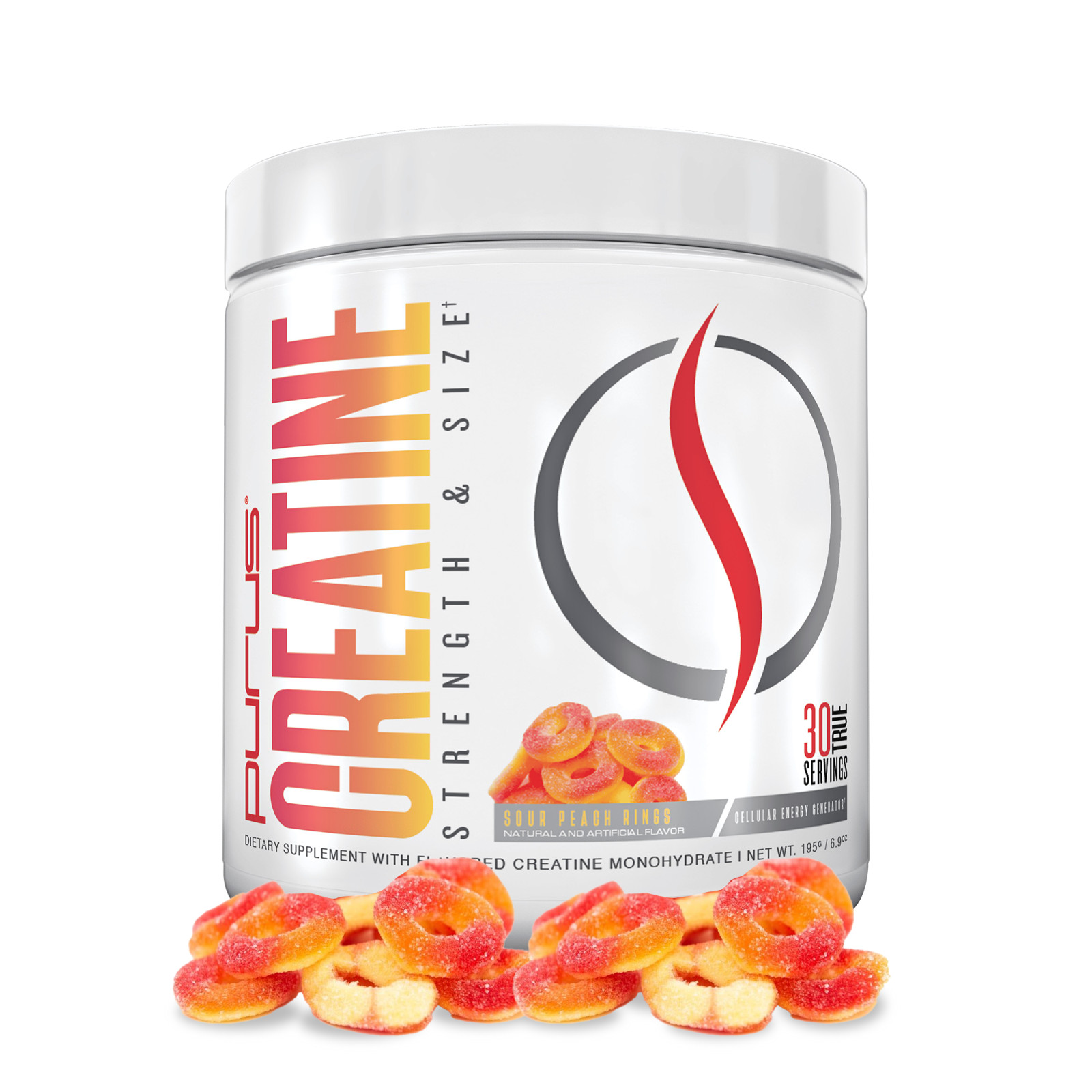 Flavored Creatine Monohydrate Powder by Purus Labs: Boost Power & Strength 30srv