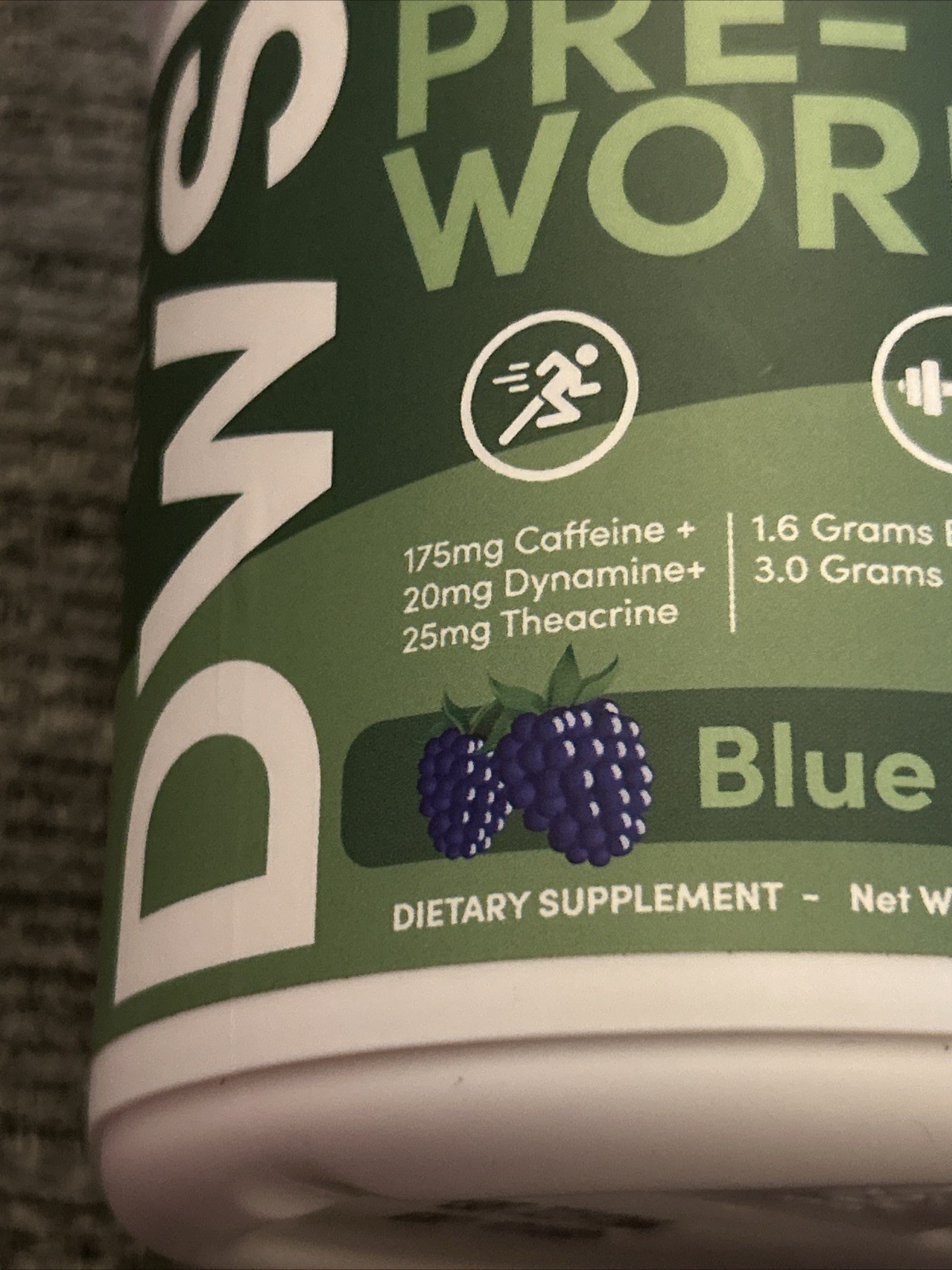 New Double Wood Supplement Pre Workout Powder Blue Raspberry 9.14oz 30 Servings