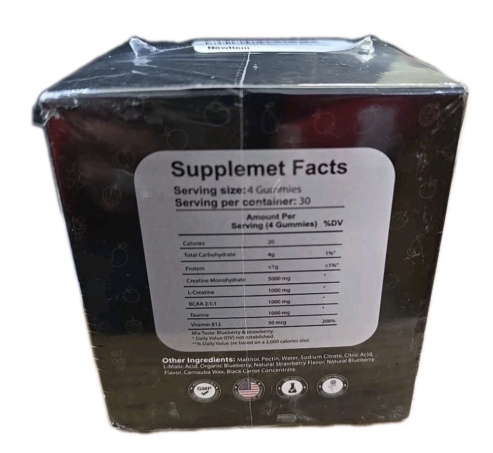 Creatine Gummies 8000mg for Men & Women – Pre-Workout Creatine Gummies NIB