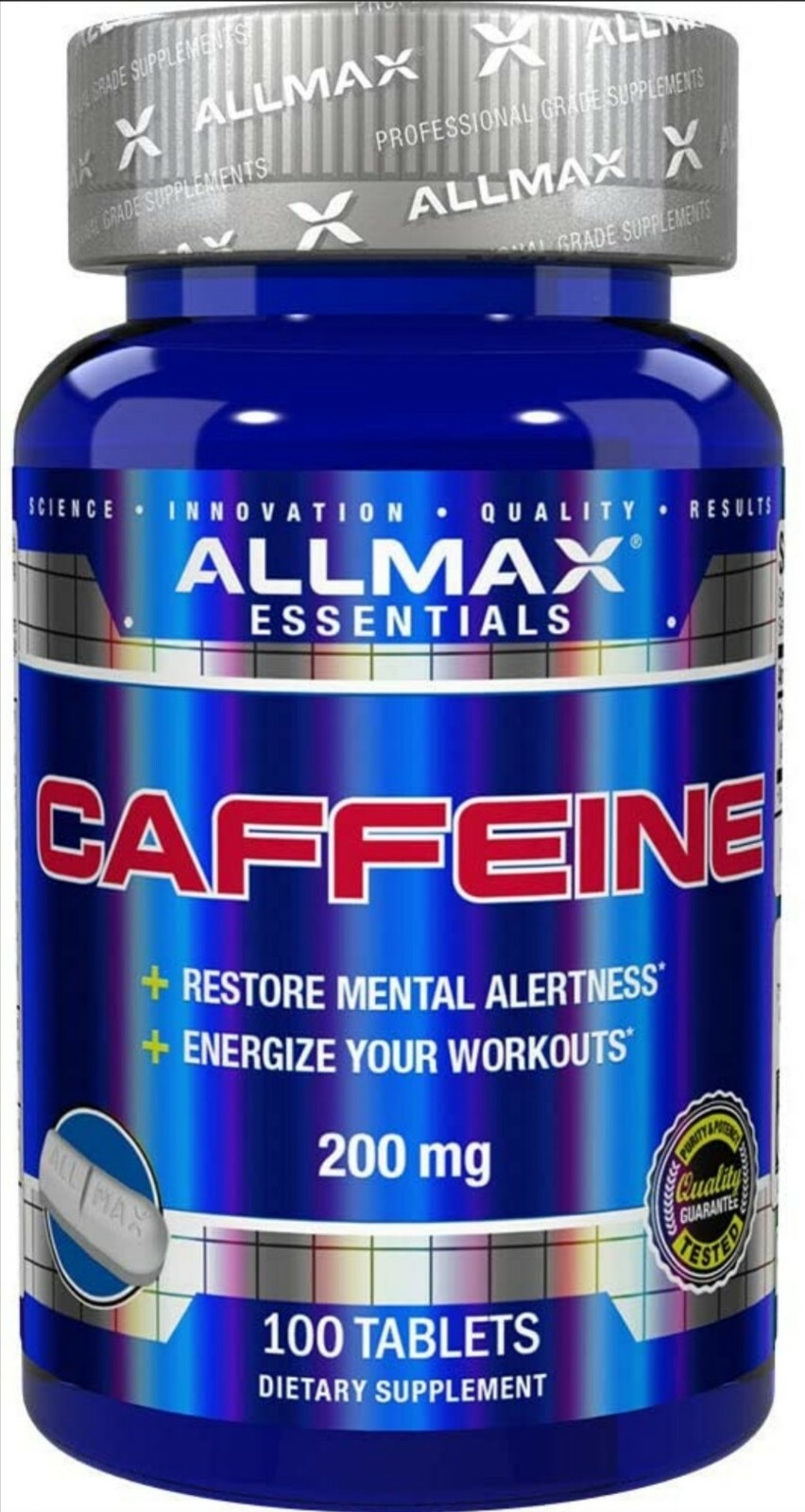 x5 Caffeine – ALLMAX®, Energy, Fat Burning, Mental Focus, 200mg, 500 Tablets