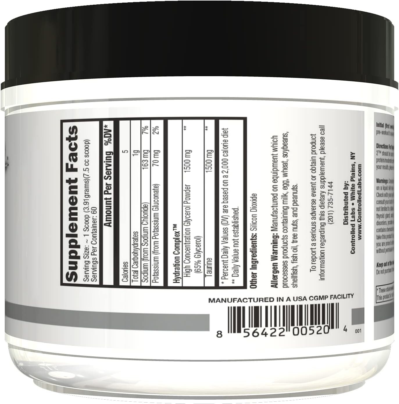 Controlled Labs Glycergrow Glycerol Pump Nitric Oxide Powder 60 Servings New