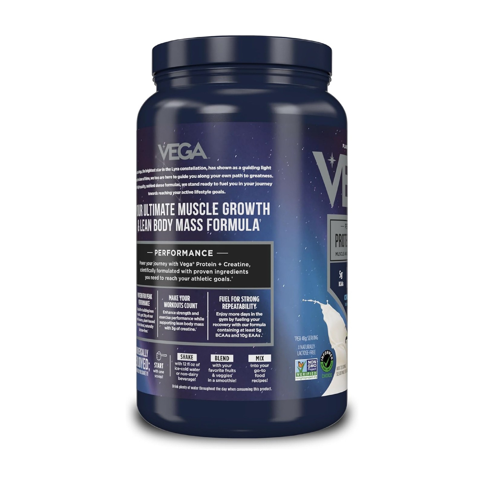 Protein Powder + Creatine Monohydrate, Vanilla, 20 Servings, 33.9Oz