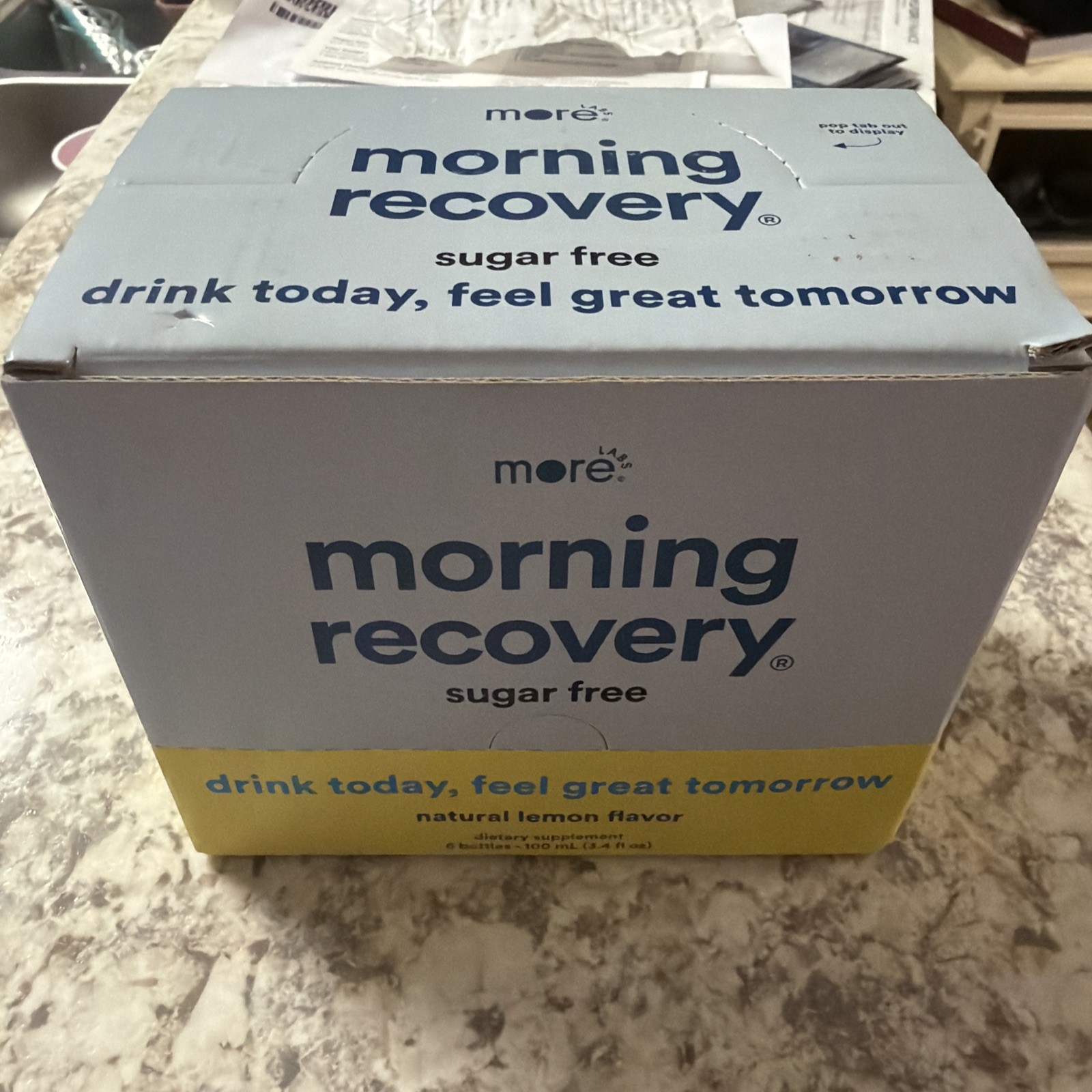 More Labs – Morning Recovery Drink – Supplement Lemon – Sugar Free – 6 Bottles