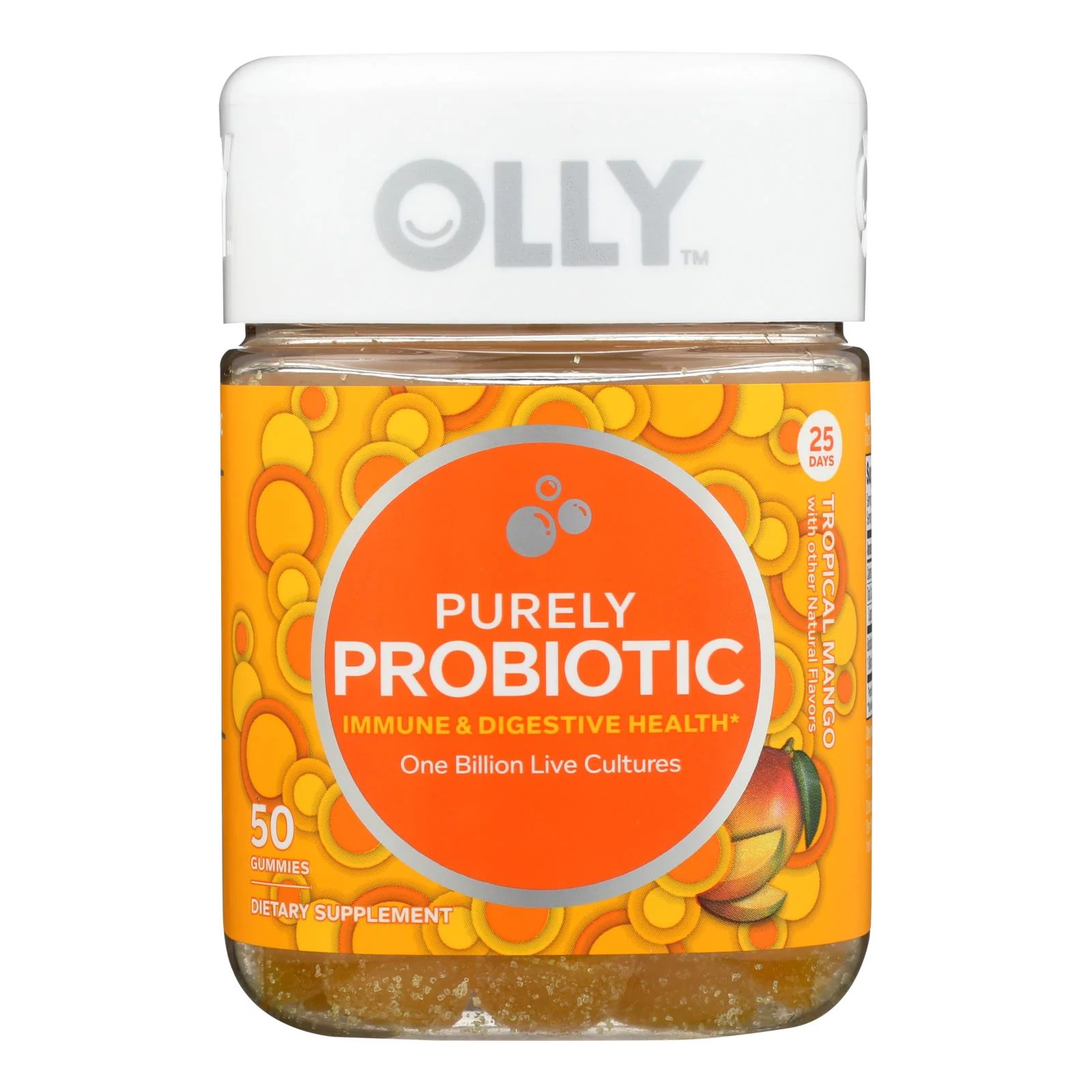 Olly Probiotics Tropical Mango Daily Synbiotic (50 Count)