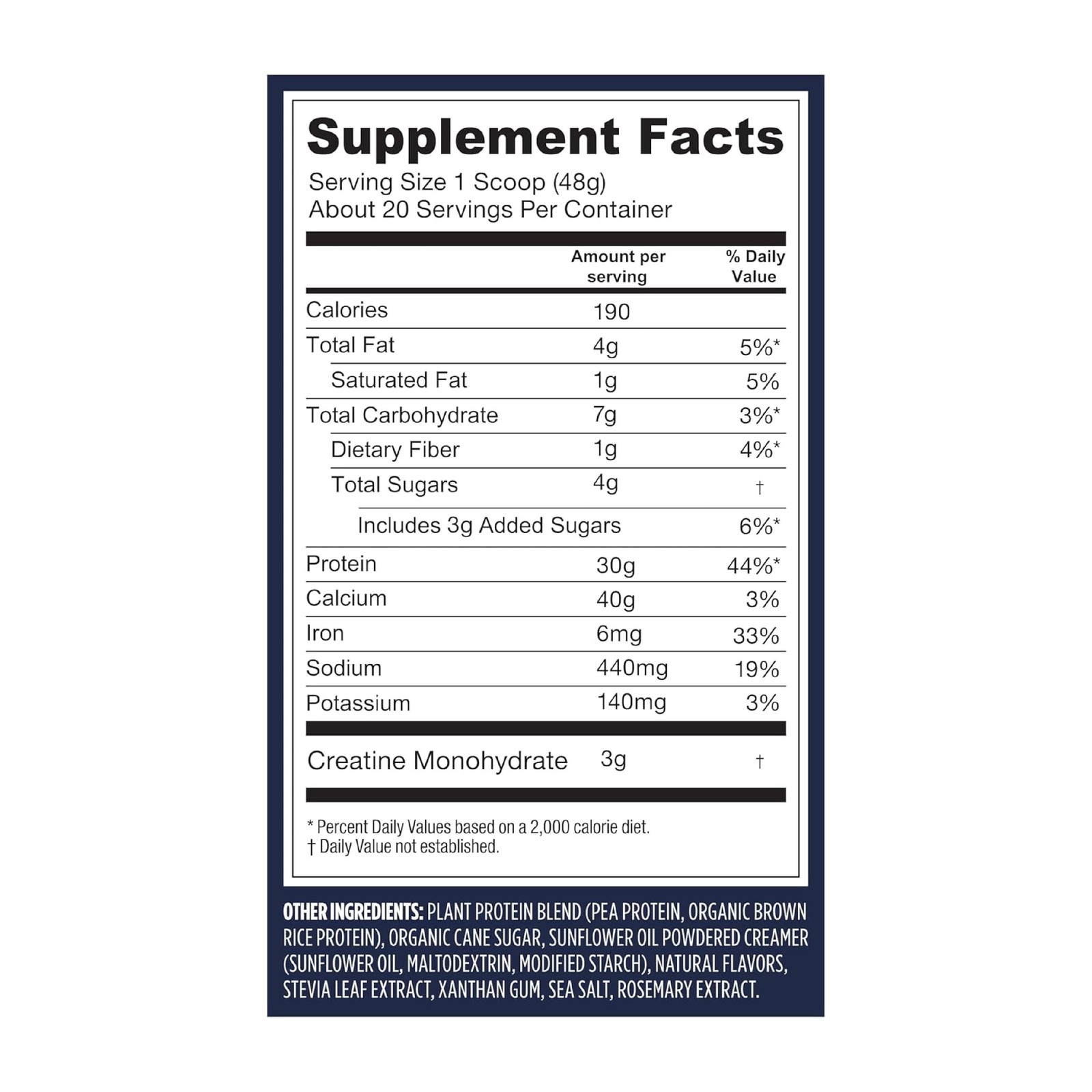 Protein Powder + Creatine Monohydrate, Vanilla, 20 Servings, 33.9Oz