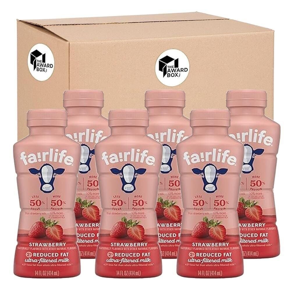 Fairlife Ultra Filtered Milk Strawberry 2% Reduced Fat Milk 6 Bottles 14 Fl oz