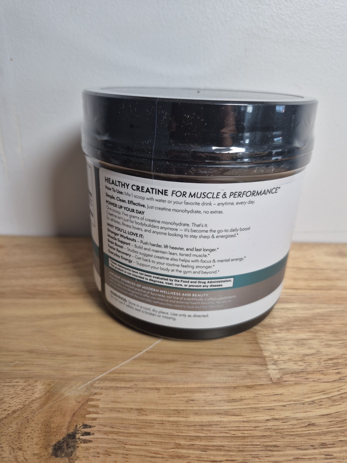 TERRA ORIGIN Creatine Monohydrate Powder Unflavored 100 Servings Gluten Free