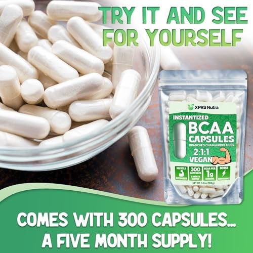 XPRS Nutra BCAA Amino Acids 300 Capsules – Premium BCAAS Amino Acids Supplement