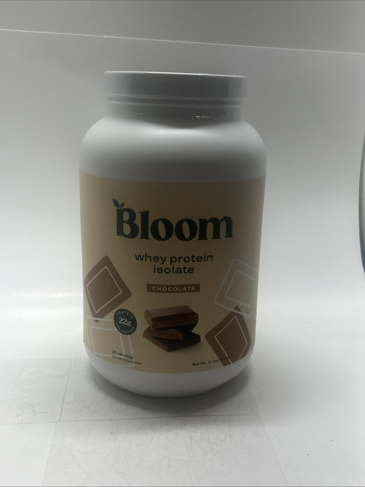 Bloom Nutrition Whey Isolate Protein Powder, Chocolate 30 Servings Exp 11/2026