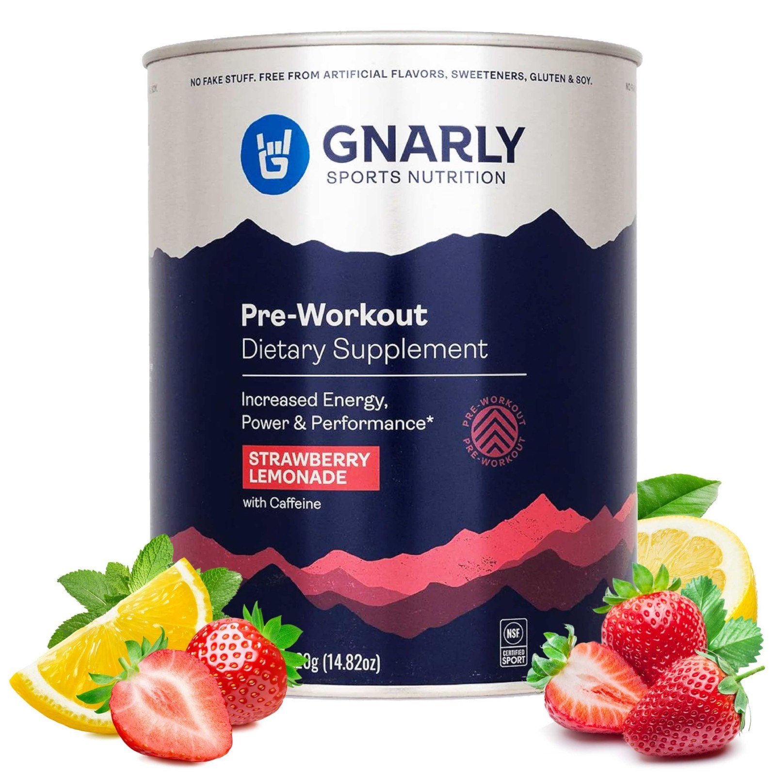 Natural Pre-Workout Powder Strawberry Lemonade – Vegan, NSF Certified, Endurance
