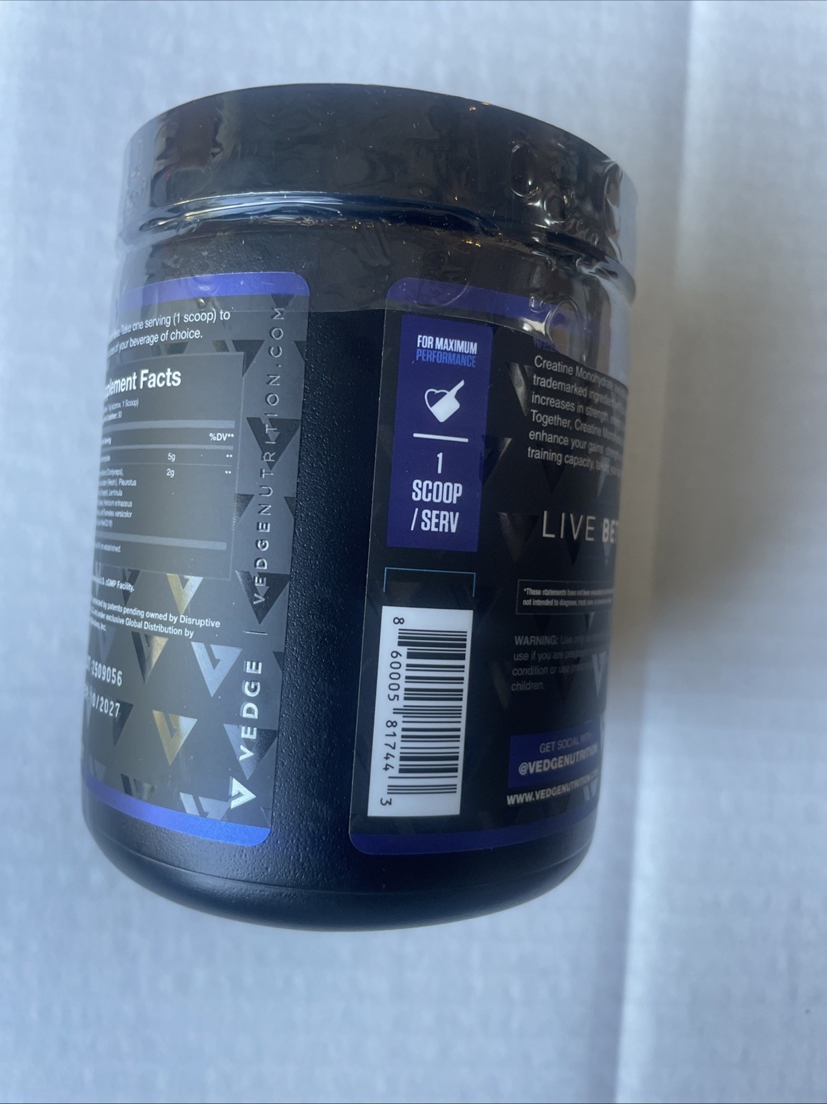 vedge Nutrition Creatine + | Vegan Plant-Based Creatine Monohydrate Powder | …
