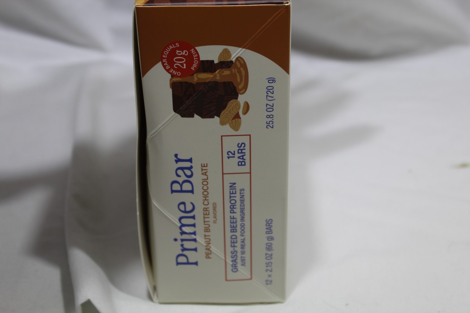 Equip Prime Protein Bars Peanut Butter Chocolate Grass-Fed Beef 12 Pack NEW