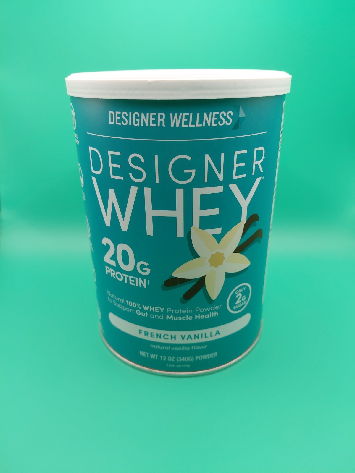Designer Whey Natural 100% Whey Protein Powder French Vanilla, 12oz