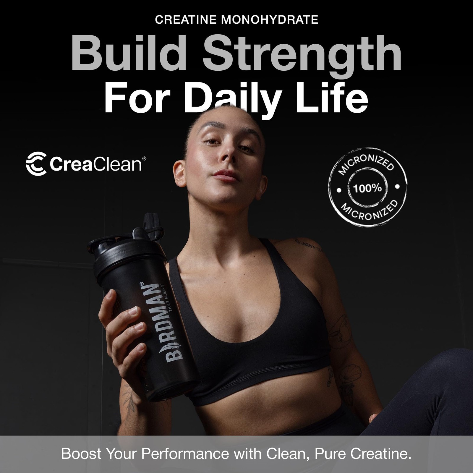 BIRDMAN Micronized Creatine Monohydrate Powder, 80 Servings (400 g), Powder