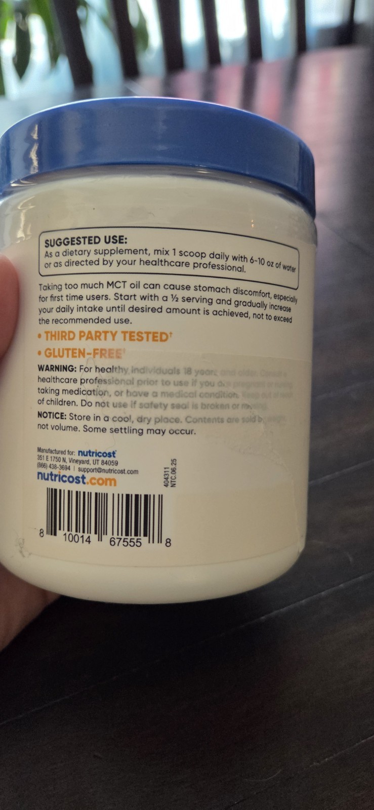 C8 MCT Oil Powder 23 Servings (8Oz) – 95% C8 MCT Oil Powder