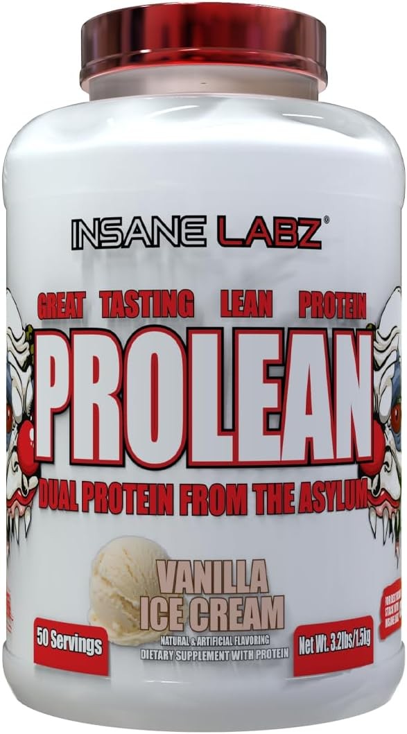 Insane Labz ProLean Whey & Protein Powder 26g Protein 50 Srvgs Vanilla Ice Cream