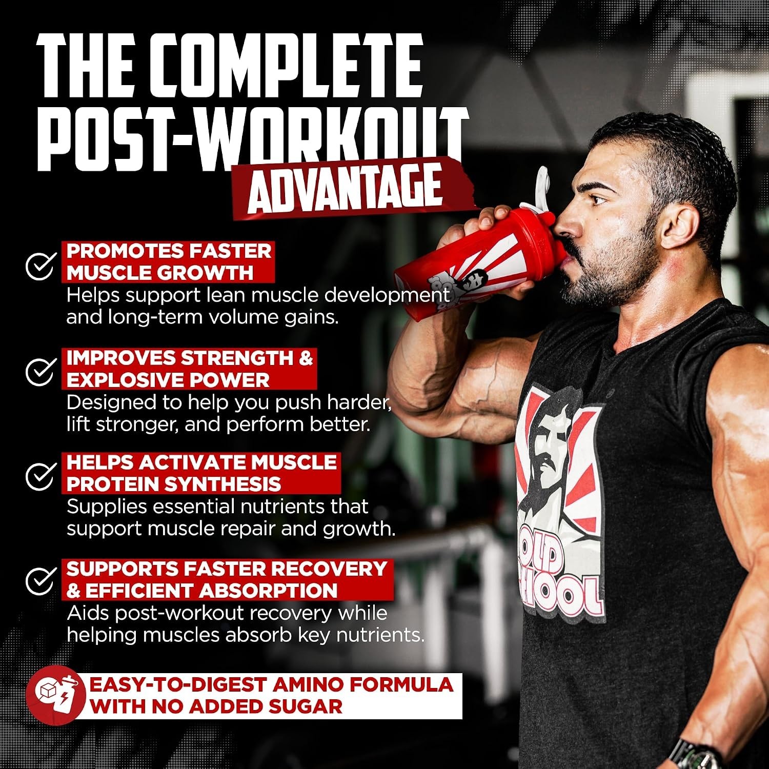 Muscle Recovery Drink with BCAAs & Creatine – 30 Servings