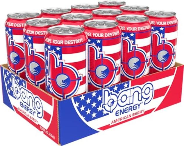 Energy American Berry, Sugar-Free Energy Drink, 16-Ounce (Pack of 12)