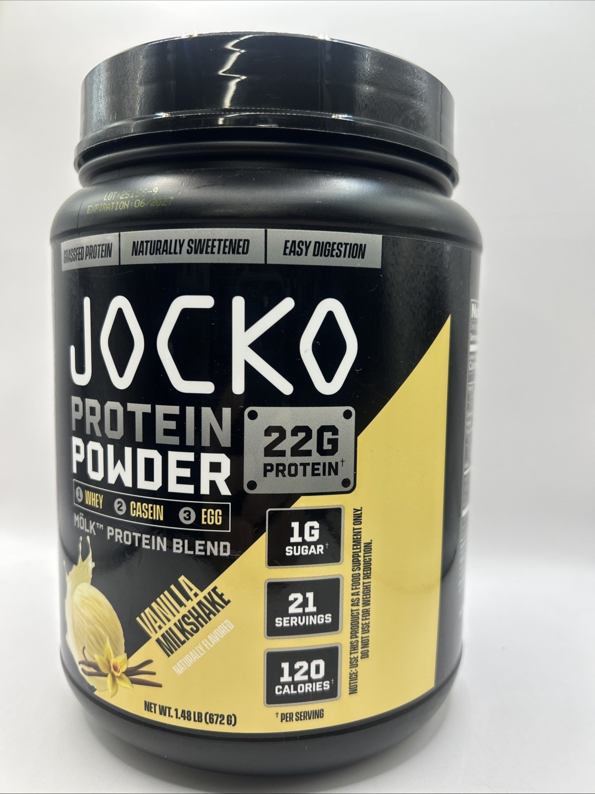 Jocko Protein Powder 22G Vanilla Milkshake 1.48lb 6/27