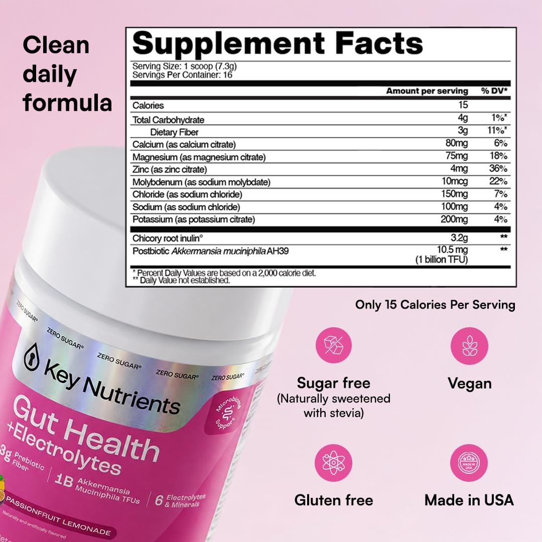 KEY NUTRIENTS Electrolytes Powder No Sugar – Passionfruit 16 Servings
