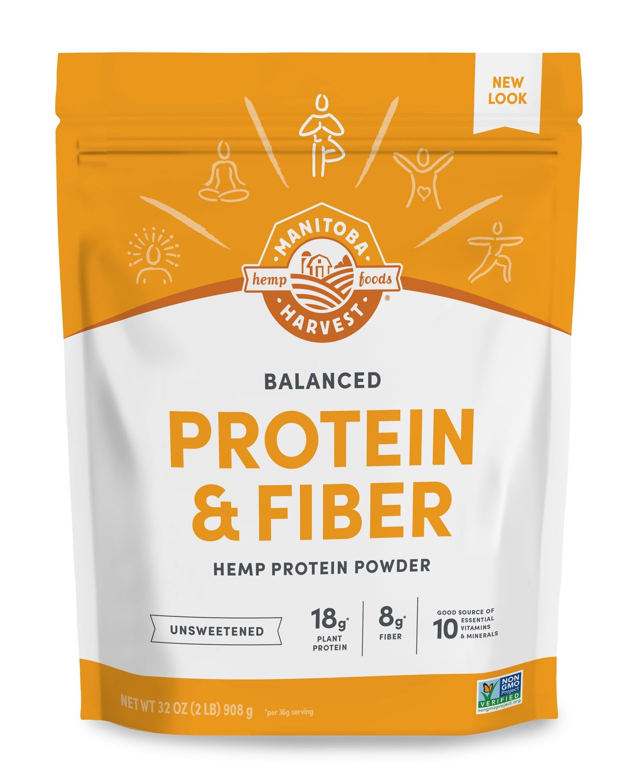 Manitoba Harvest Hemp Yeah Balanced Protein And Fiber Powder Unsweetened Keto