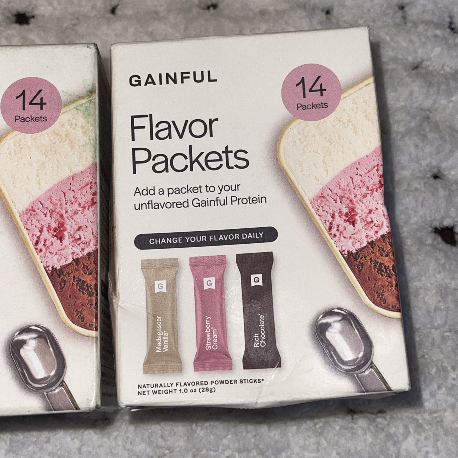 Lot Of 3 Gainful Flavor Packets, 14 Per Box – See Pic For Flavors – Exp 08/2026
