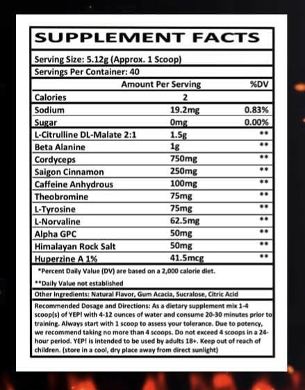 YEP Wake The Faith Up Advanced Pre-Workout – Apple Fire – 40 Servings (New an…