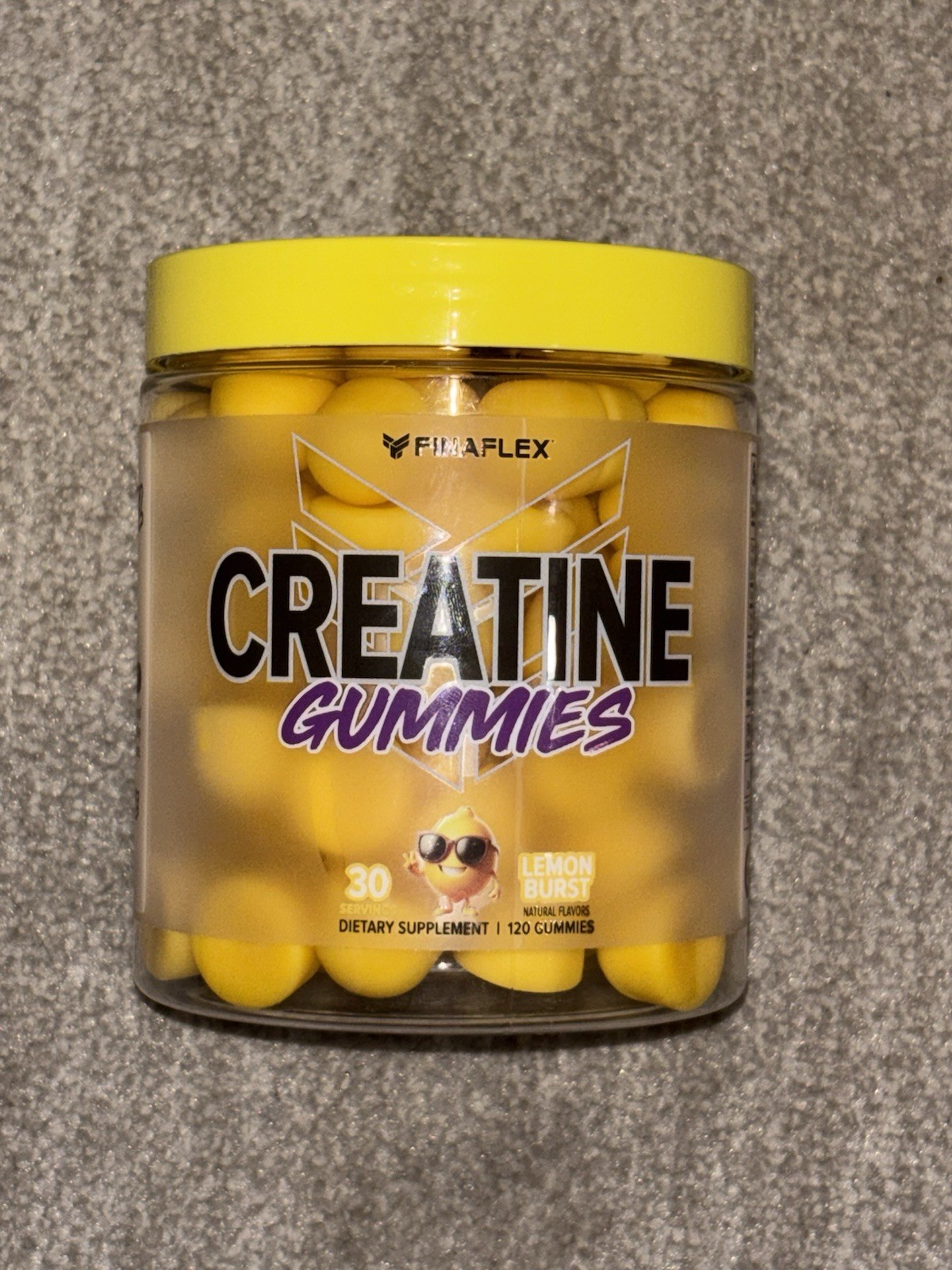 Finna-flex Creatine Gummy Chews Lemon Burst Creatine Supplement | Strength Gain
