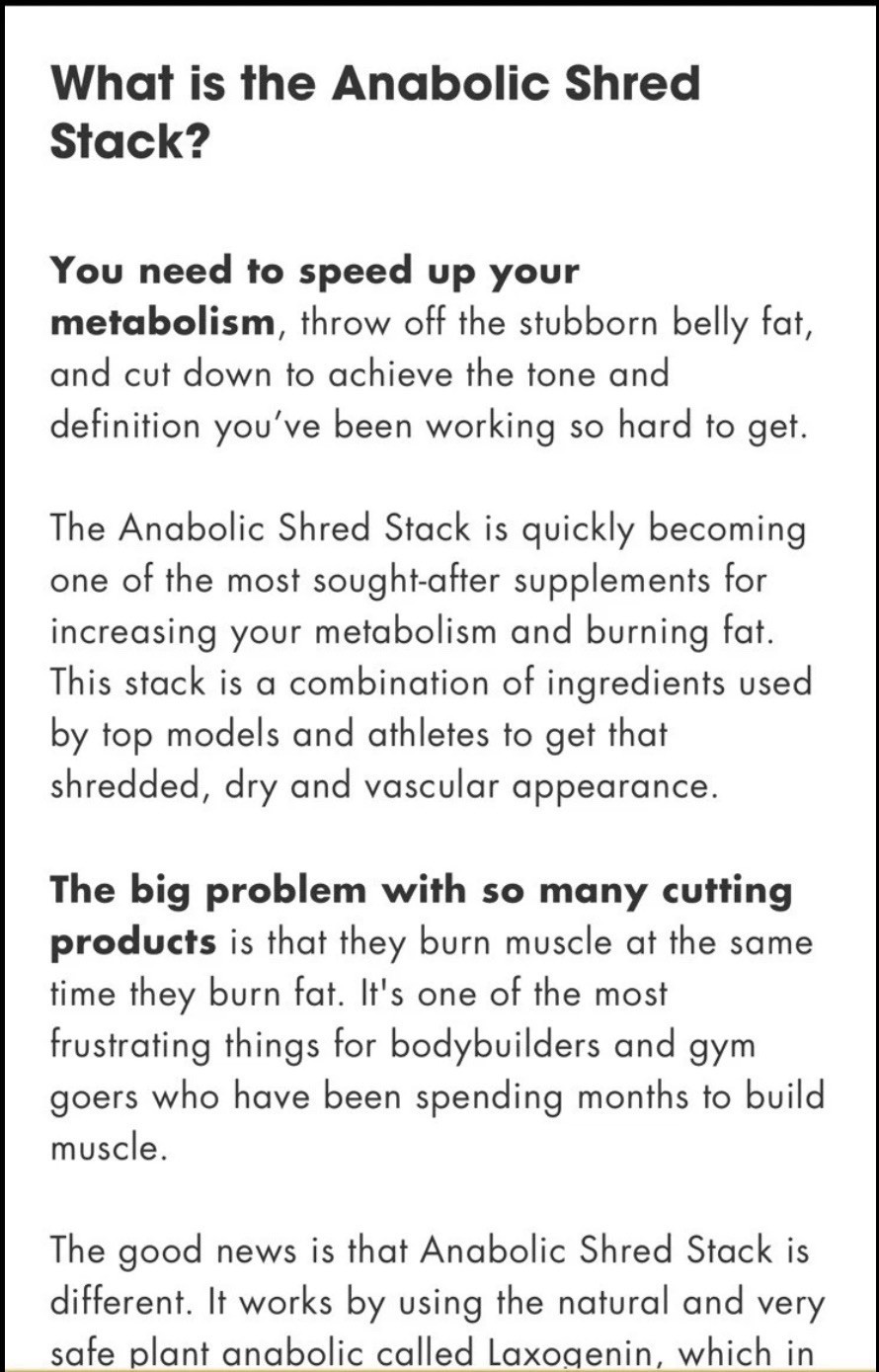 Shred Stack Laxogenin Plant 🌱 Based Sterol 4 Cuts/ Shreds By Vintage Muscle 💪