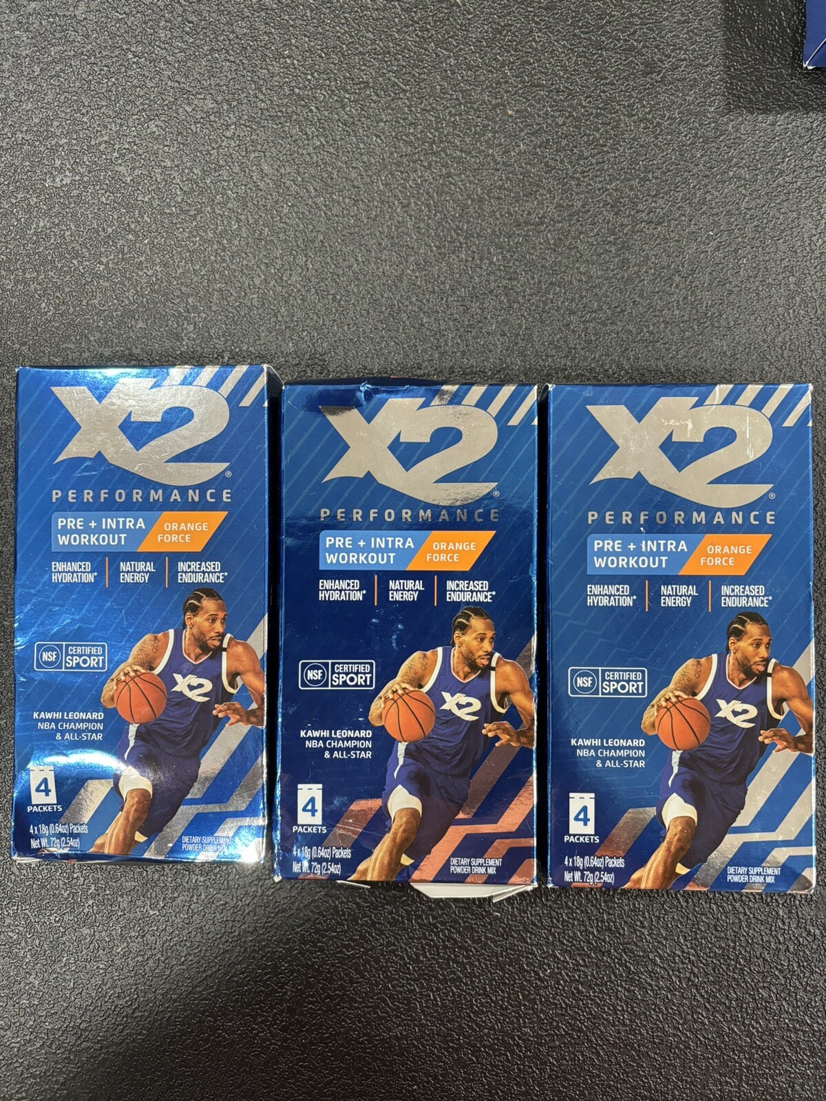 3 Pack!! Performance Pre + Intra Workout Powder Orange Force Drink Mix Packets.