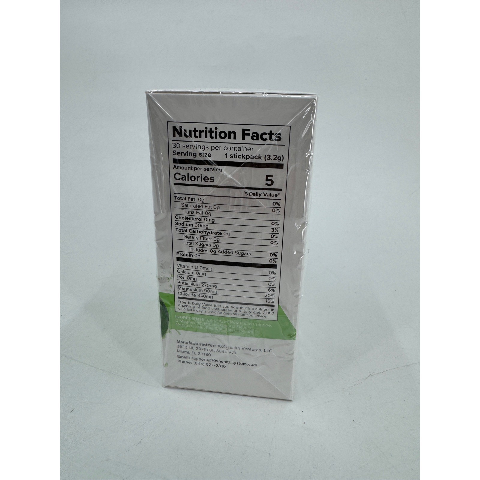 10X Health System Electrolytes Lemon Lime Drink Mix 30 Stickpacks Exp 02/27