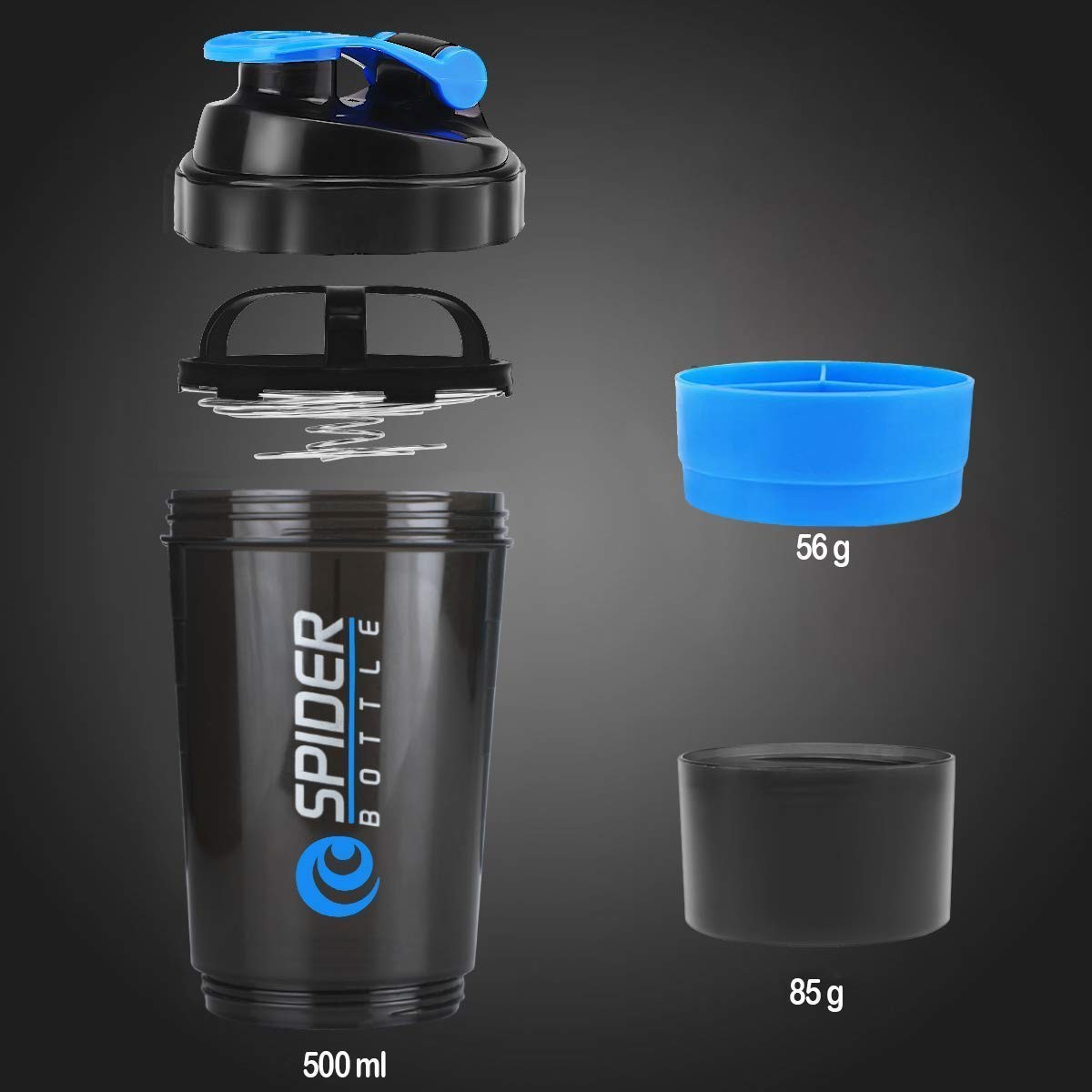 Protein Shaker 500ml | 2 Storage Leakproof BPA Free