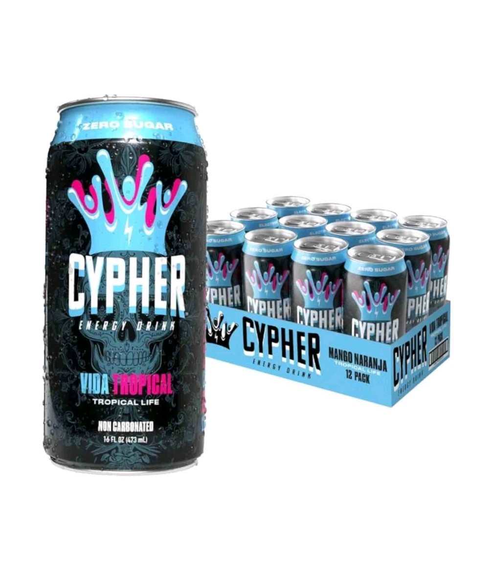Cypher Tropical Life Energy Drink 16 fl oz Pack of 12 Tropical Fruit Protein