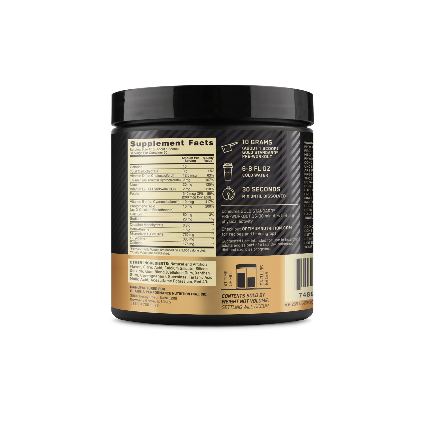 7/27 OPTIMUM NUTRITION Gold Standard Pre-Workout with Creatine, Beta-Alanine, an
