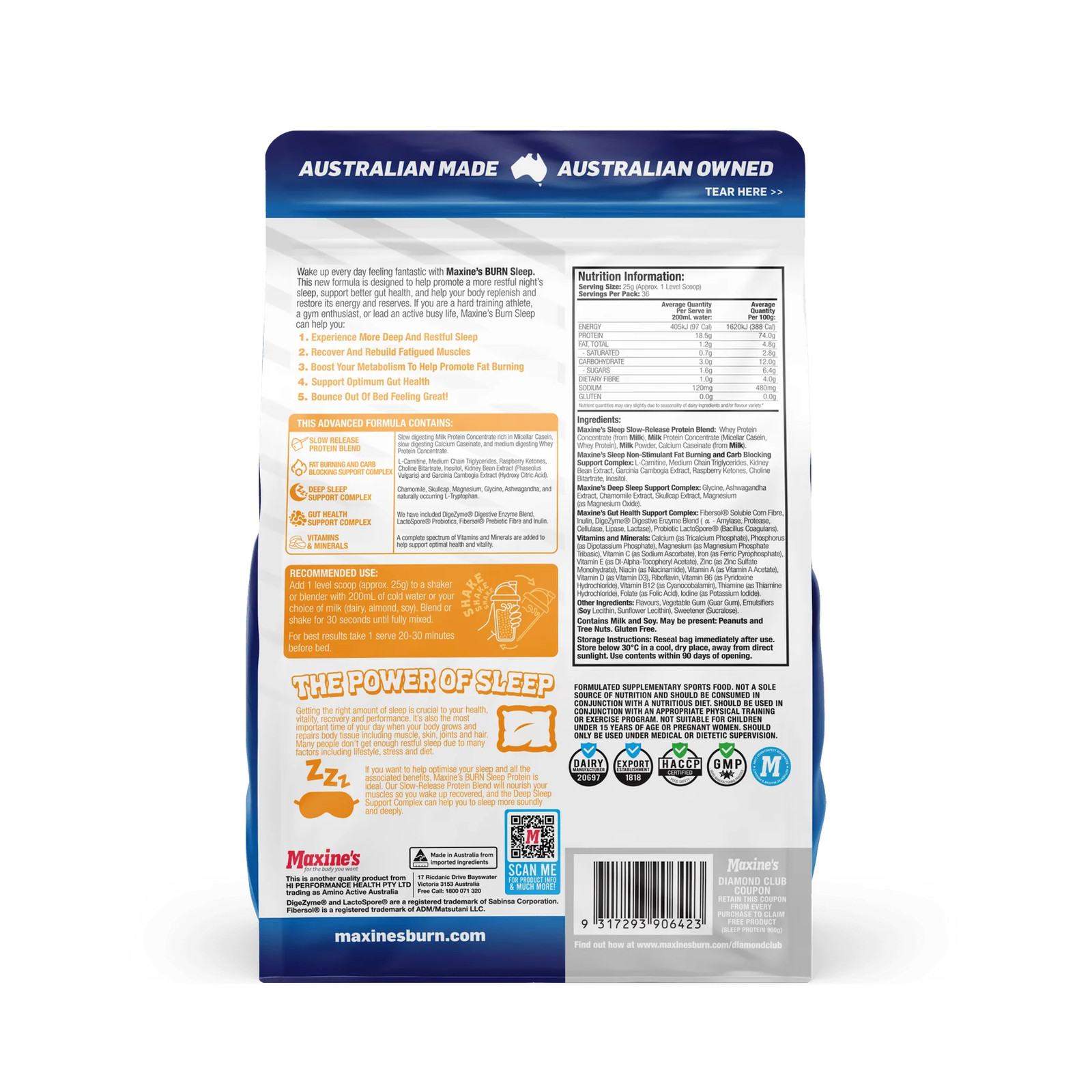 Maxines Sleep Protein by Maxines