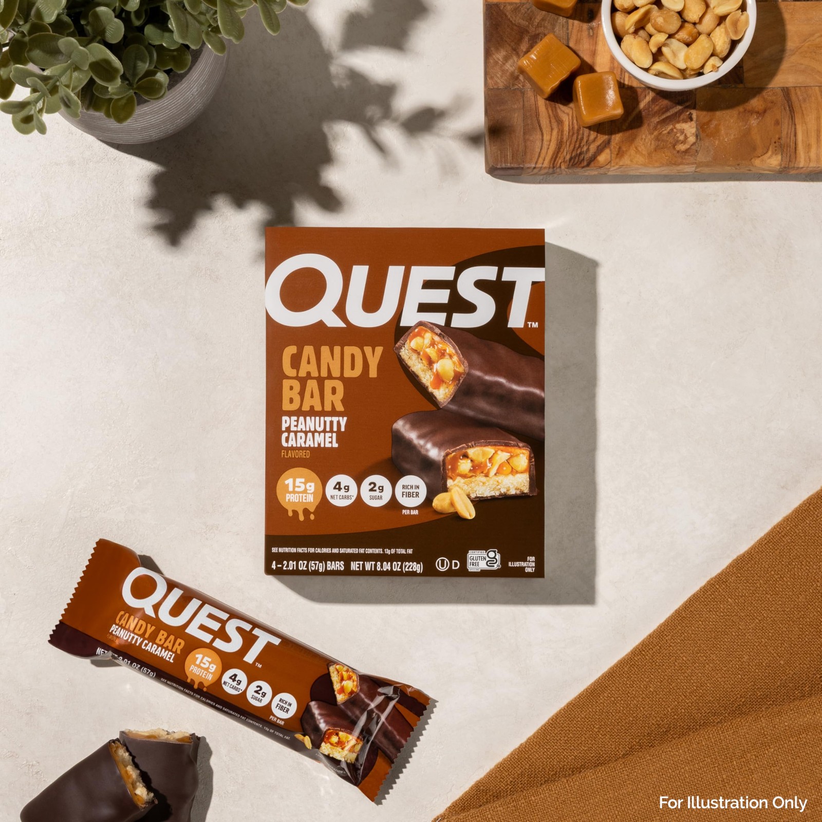 Quest Nutrition Protein Bar, Peanutty Caramel Flavor, 12 Count (Pack of 1)