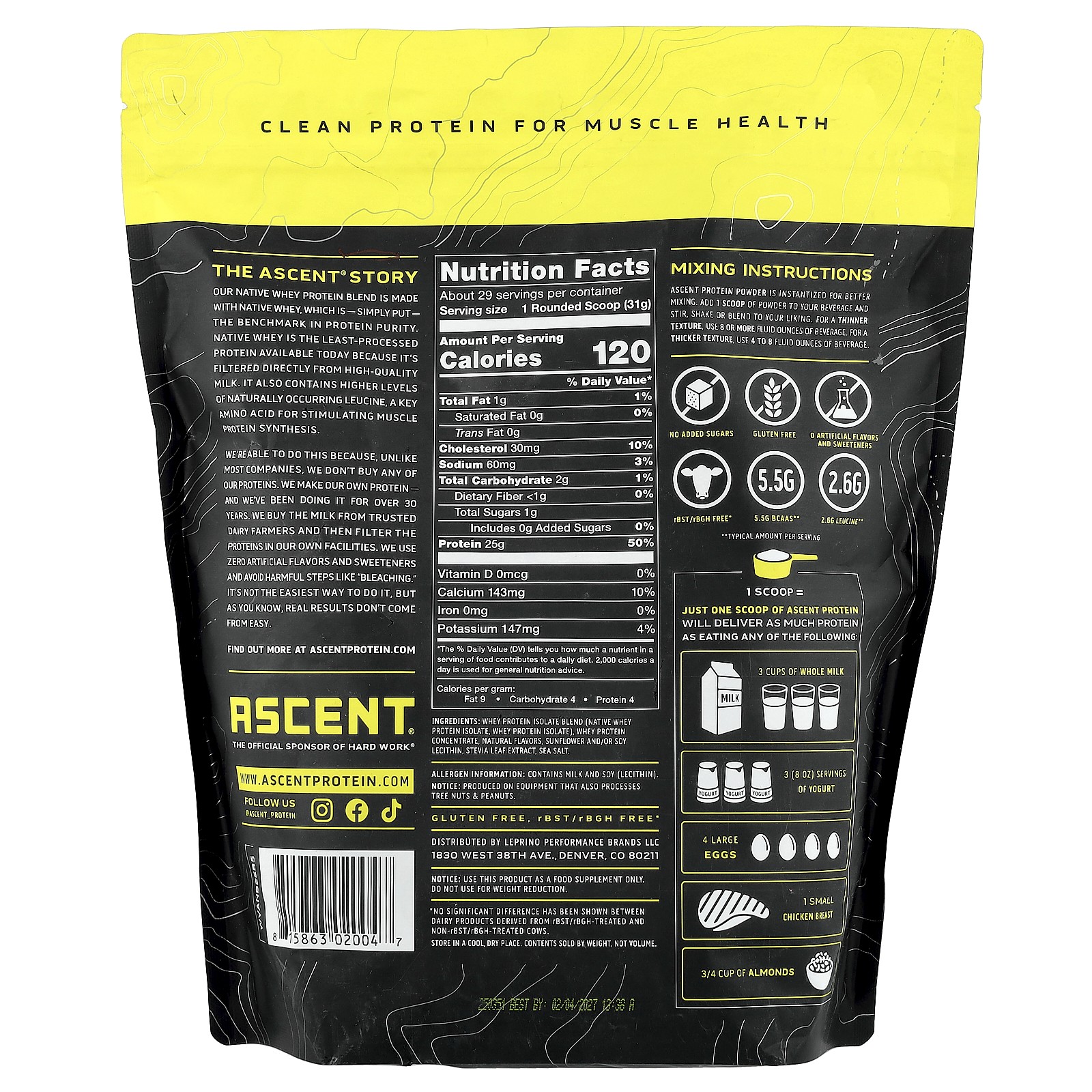 Native Whey Protein Blend, Vanilla Bean, 2 lb (907 g)