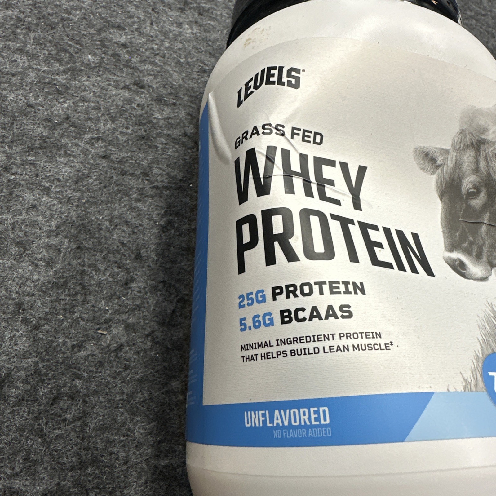 Levels Grass Fed Whey Protein Powder Unflavored 2 lb (907 g) EXP 3/28