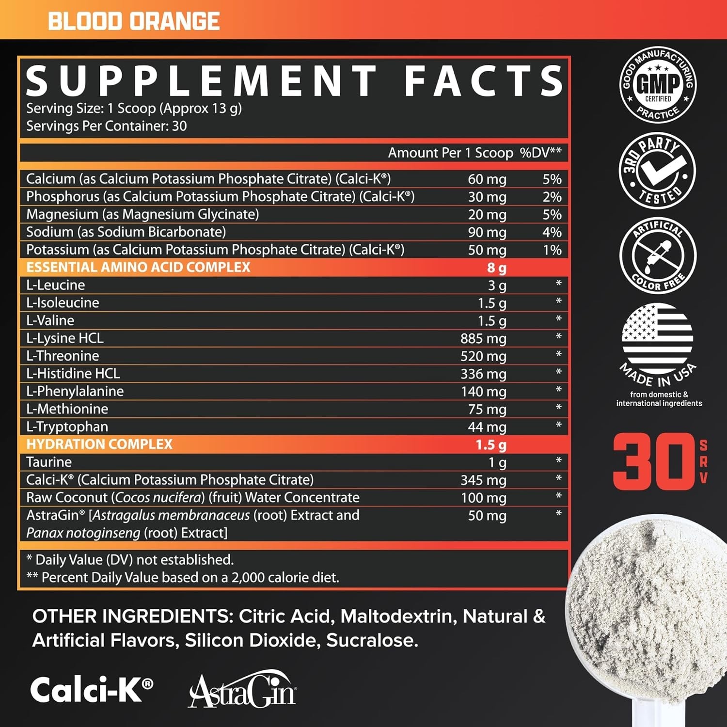 Nutrex Research EAA Hydration Powder EAAs BCAAs Electrolytes 30 Servings