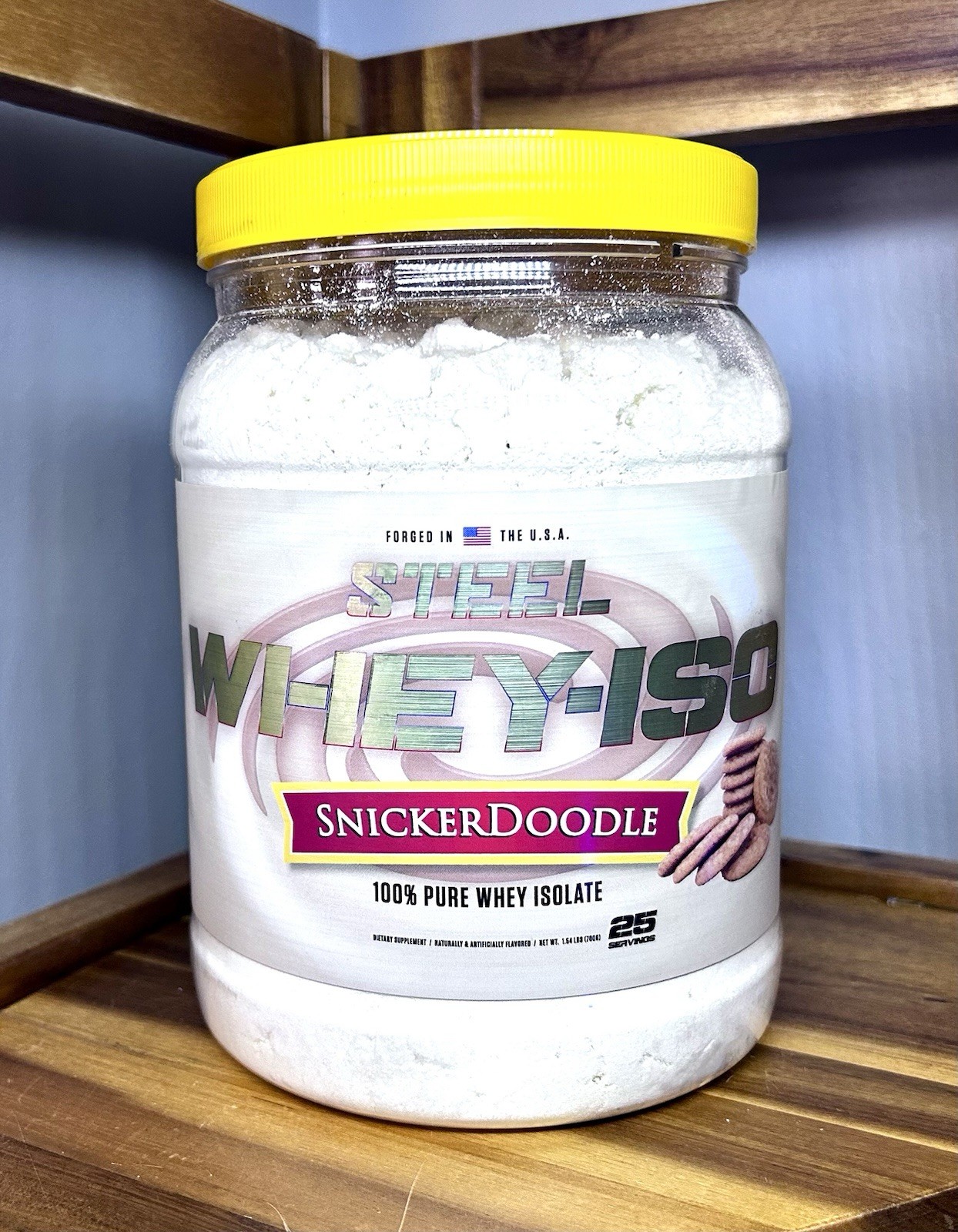Steel Whey-Iso- Snicker Doodle- isolate, 25 Servings – 1.65lb- Exp 11/30/2026