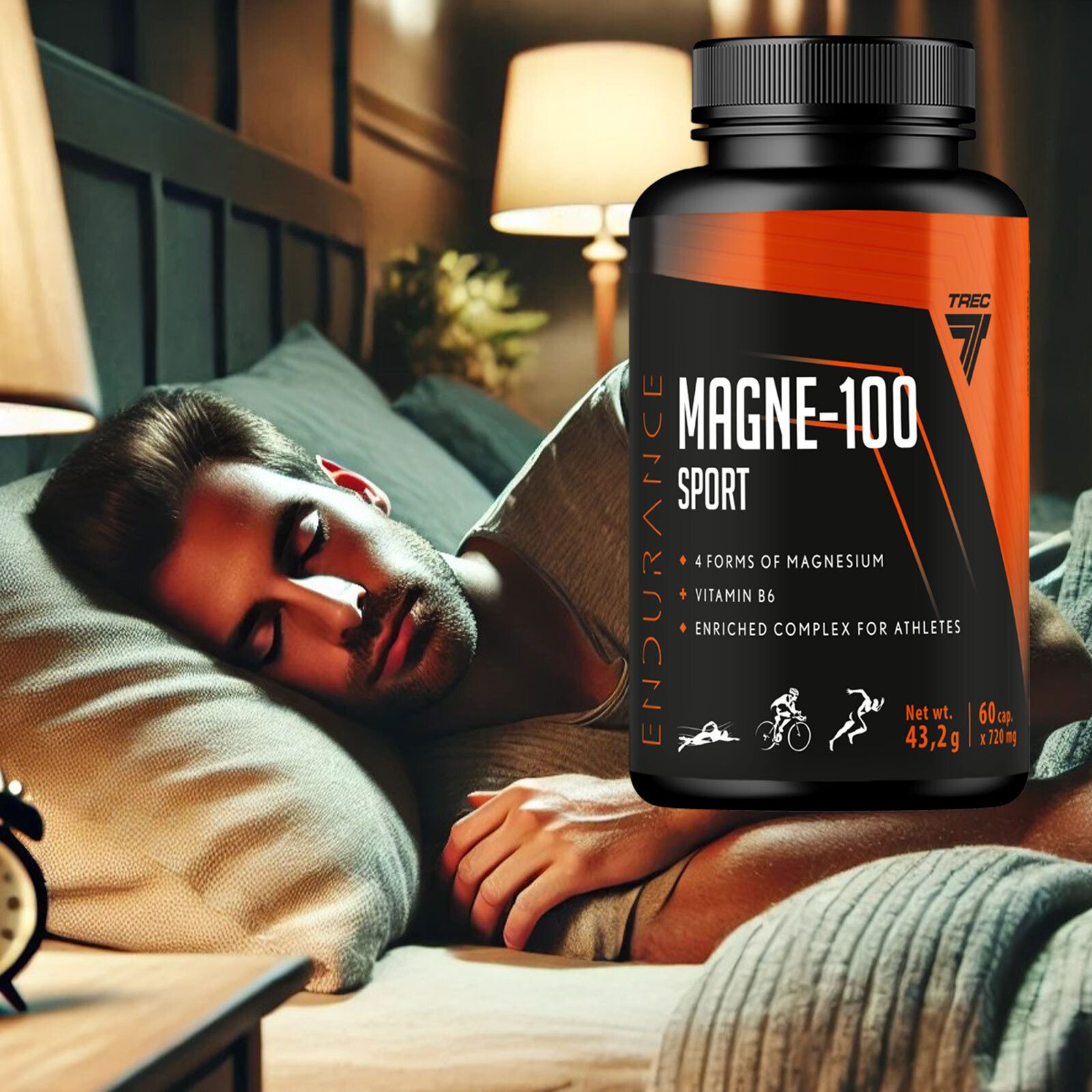 MAGNE-100 SPORT 60–360 Caps – Magnesium + B6 for Cramps, Energy & Recovery