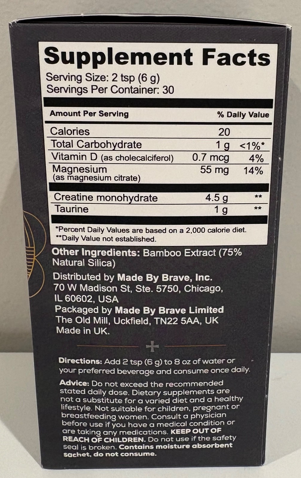 Ancient + Brave True Creatine+ | 180g | 30 Servings – New in Box