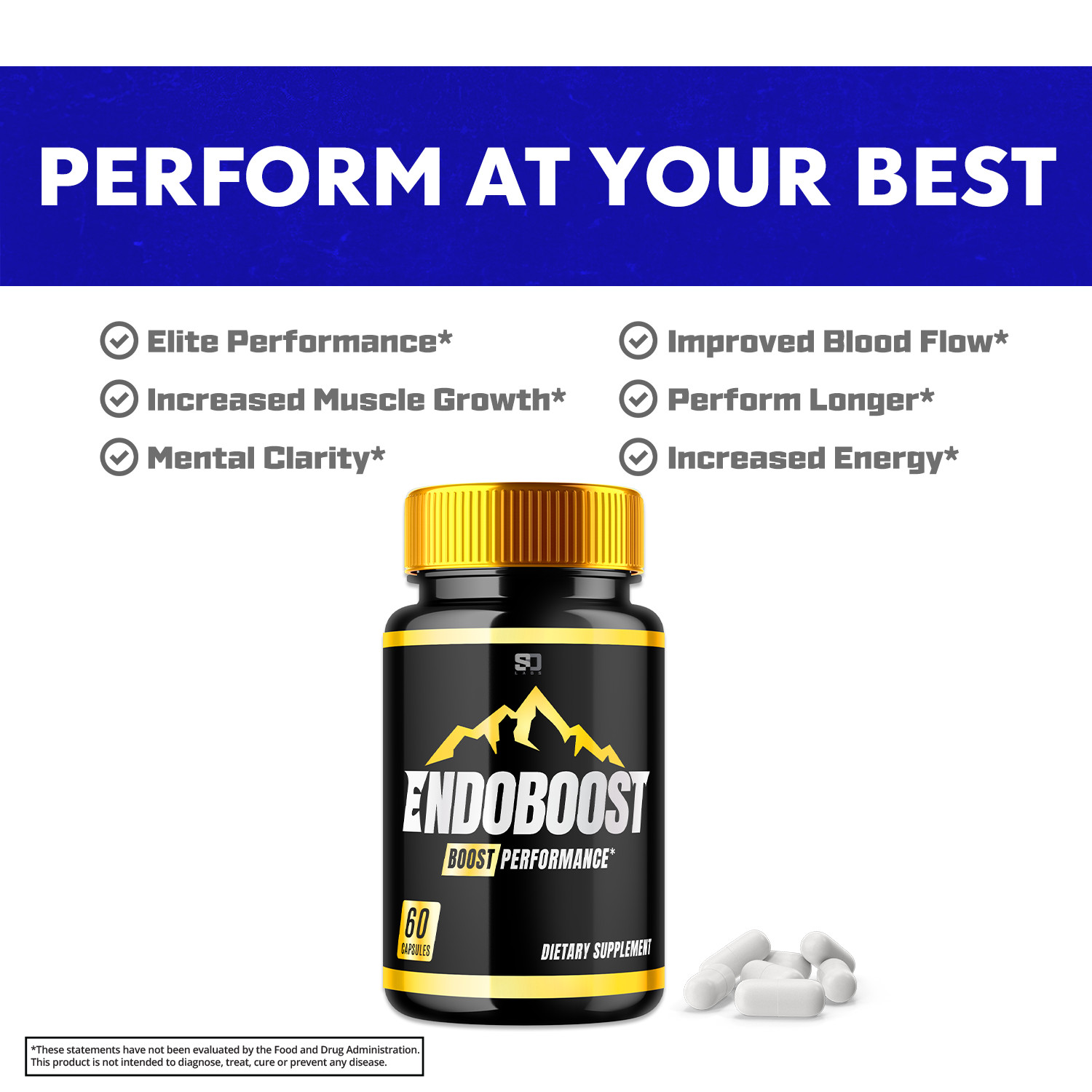 (5 Pack) Endoboost Men Supplement , Endo Boost Male Health Pills (300 Capsules)