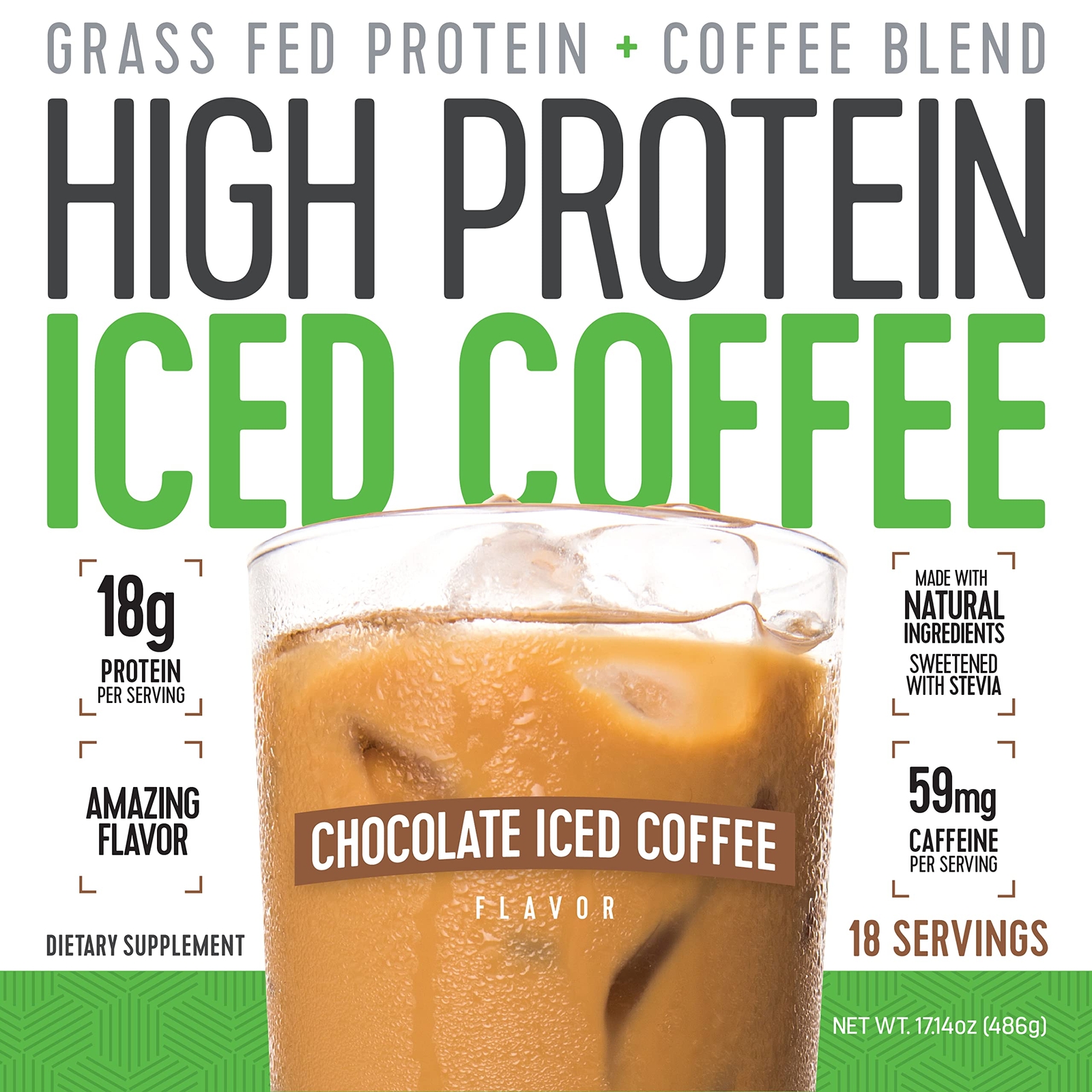 High Protein Coffee Keto Friendly 18g of Protein 2g Carbs Natural Ingredients…
