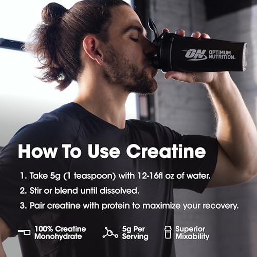 Optimum Nutrition Creatine, Micronized Creatine Monohydrate Powder, Supports