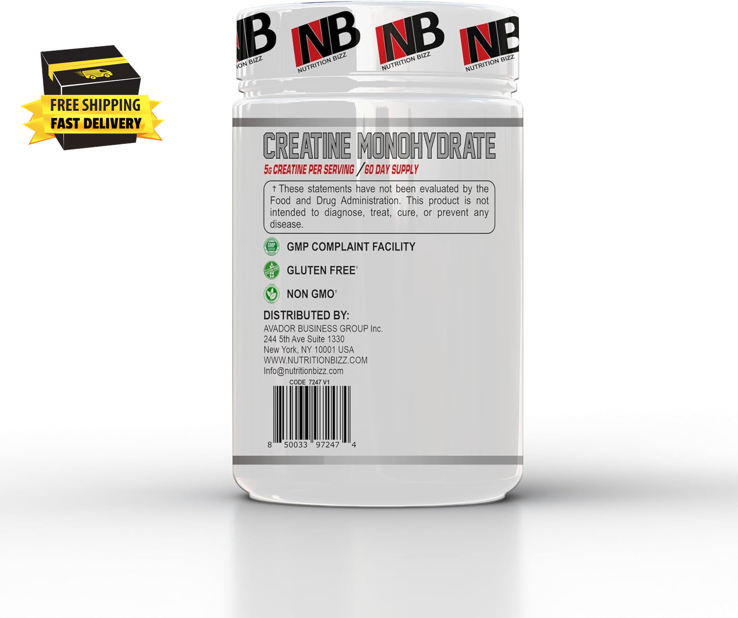 Micronized Creatine Monohydrate Powder 300 Grams Unflavored 60 Days Supply 5 Gra
