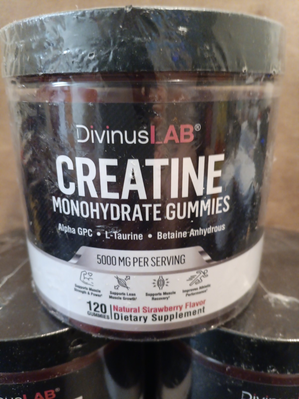 3X DivinusLab Creatine Monohydrate Gummies 5g Pre Workout Building Muscle 120Ct