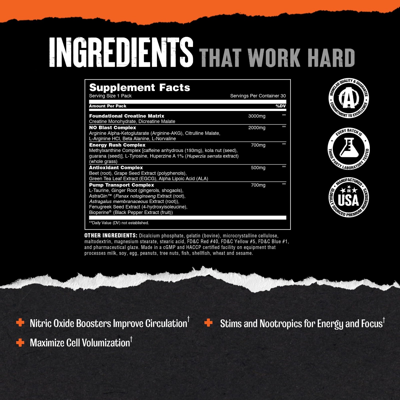 Animal Pump Pre-Workout Supplement For Energy Focus And Muscle Volumizing